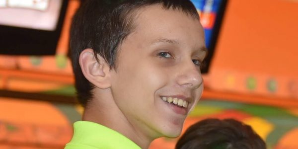 My son Jonathan at the bowling alley