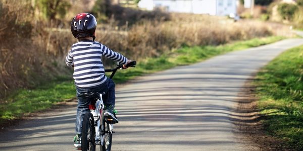 Child riding a bicycle